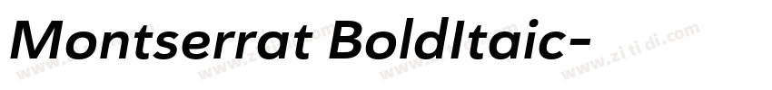 Montserrat BoldItaic字体转换